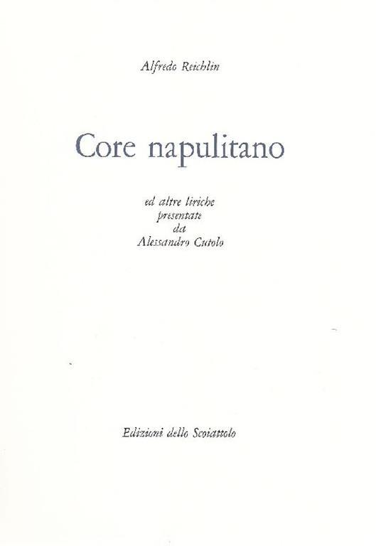 Core napulitano - Alfredo Reichlin - copertina