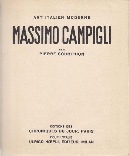Massimo Campigli - Pierre Courthion - copertina