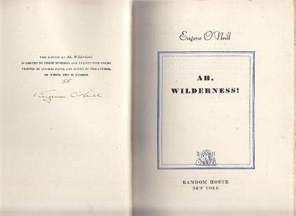 Ah, Wilderness! - Eugene O'Neill - copertina