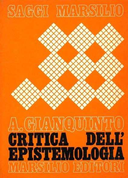 Critica dell'epistemologia - Alberto Gianquinto - copertina