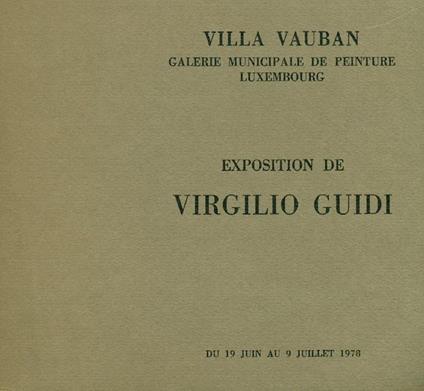 Exposition de Virgilio Guidi - Virgilio Guidi - copertina