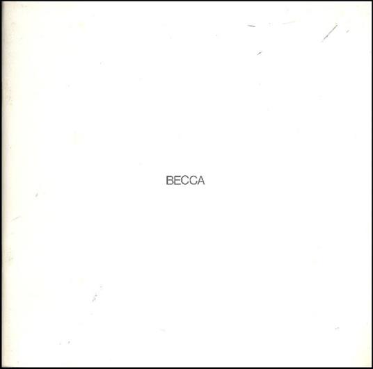 Becca - Giuseppe Becca - copertina