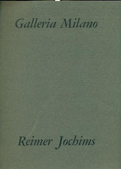 Reimer Jochims - Eugen Gomringer - copertina