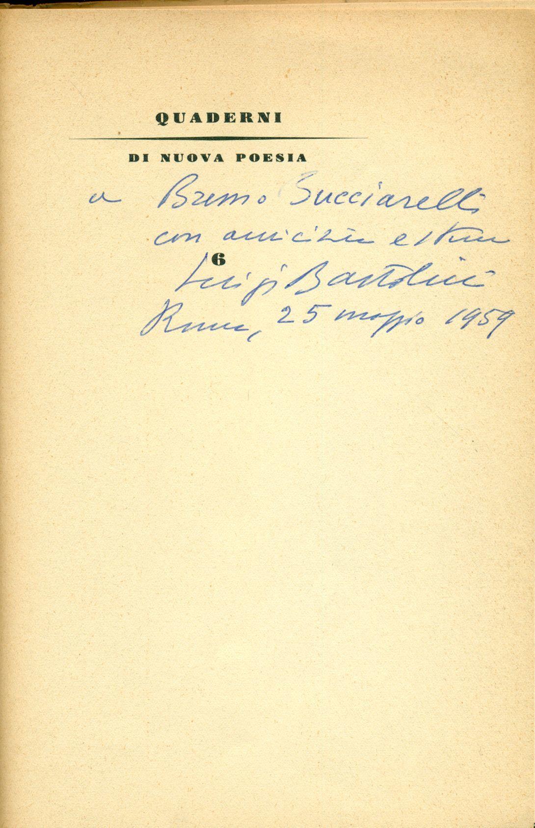 Al padre ed altri poemetti. Copia autografata