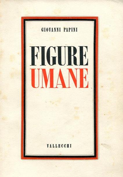 Figure umane - Giovanni Papini - copertina