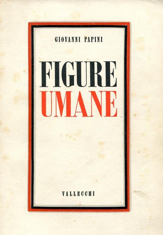 Figure umane - Giovanni Papini - copertina