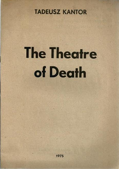 The Theatre of Death - Tadeusz Kantor - copertina
