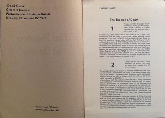 The Theatre of Death - Tadeusz Kantor - 2