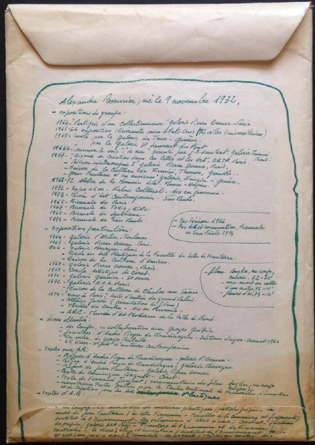 Alexandre Bonnier. Jardins de papier: gisants polochons plates-bandes et parterres tombeaux et salades