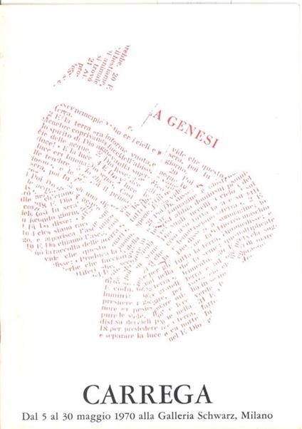 Carrega. Galleria Schwarz 1971 - Ugo Carrega - copertina