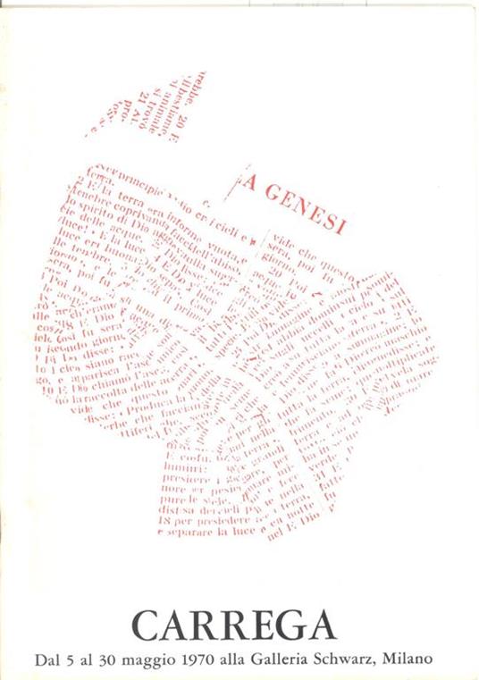 Carrega. Galleria Schwarz 1971 - Ugo Carrega - copertina