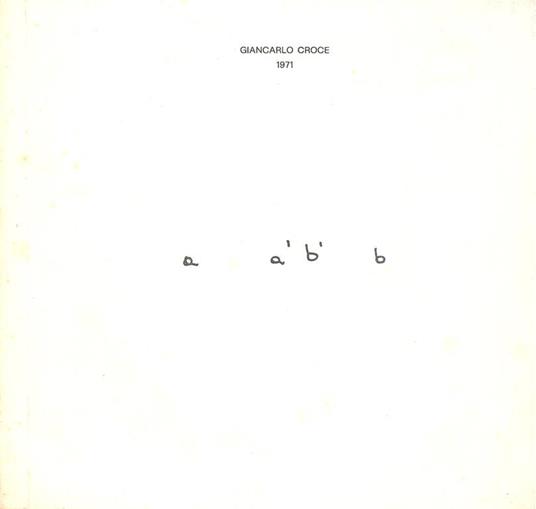 a àb' b - Giancarlo Croce - copertina