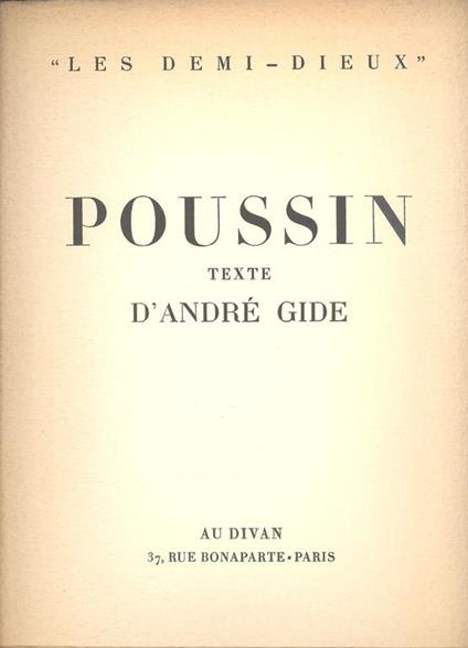 Poussin - André Gide - copertina