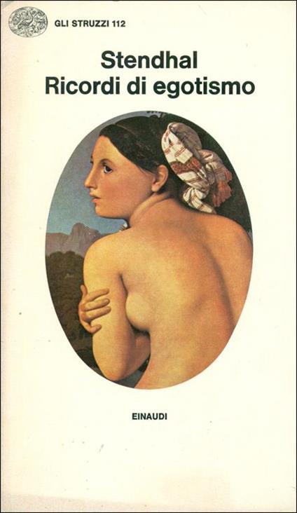 Ricordi di egotismo - Stendhal - copertina