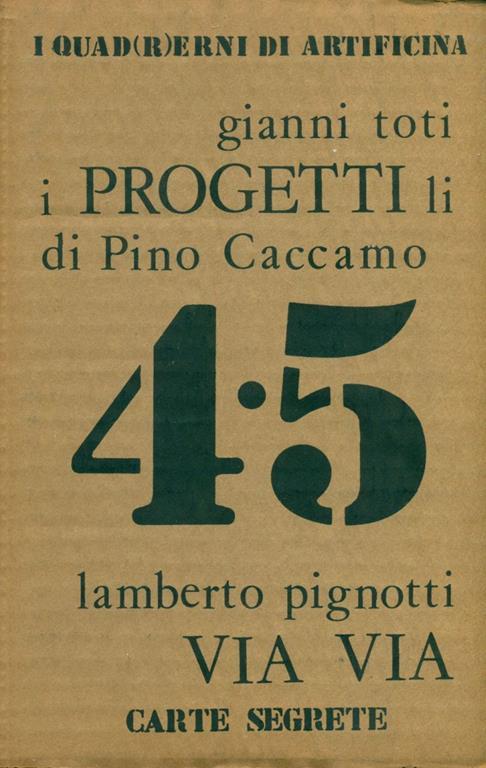 I Progetti di Pino Caccamo. Via Via - Gianni Toti - copertina