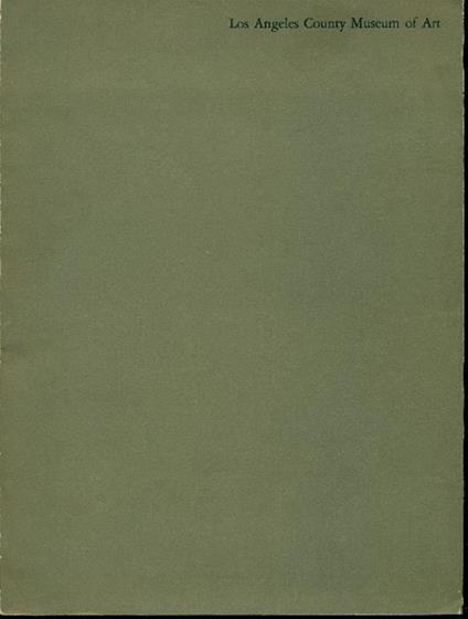 Los Angeles County Museum of Art. Week of Dedication March 24 - March 30, 1965 - Edward Carter - copertina