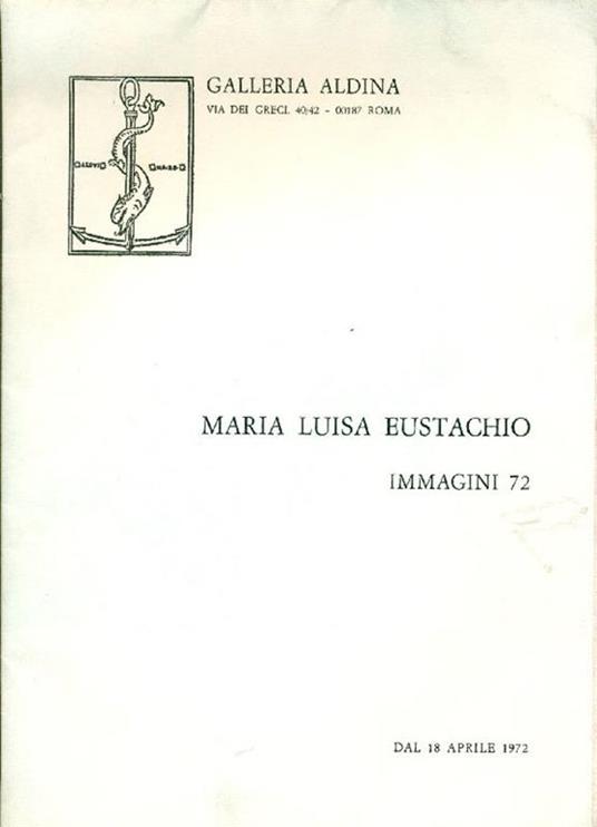 Immagini 72 - Maria Luisa Eustachio - copertina