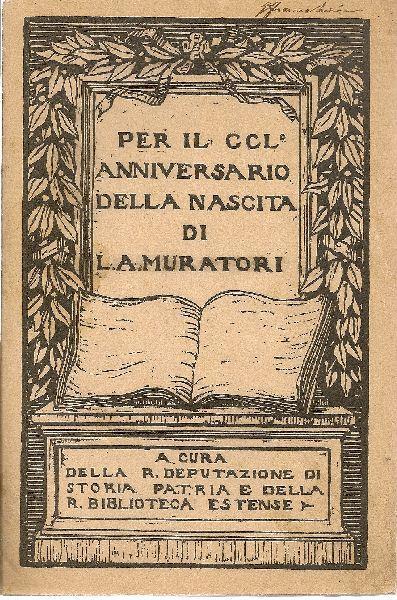 Per il CCL° anniversario della nascita di L.A. Muratori - Giulio Bertoni,Domenico Fava - copertina