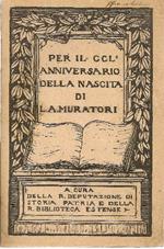 Per il CCL° anniversario della nascita di L.A. Muratori