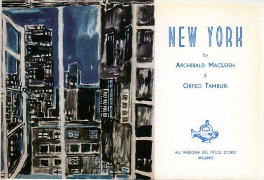 New York - Achibald MacLeish,Orfeo Tamburi - copertina
