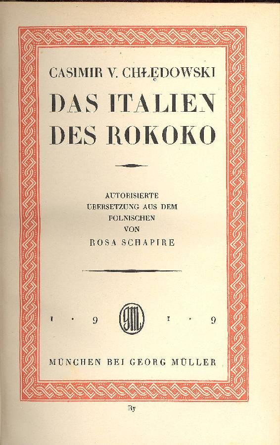 Das italien des Rokoko