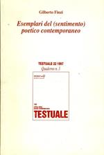 Esemplari del (sentimento) poetico contemporaneo