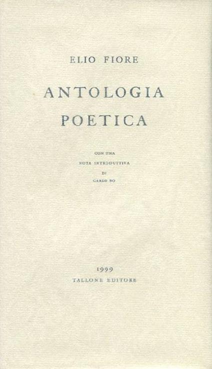 Antologia poetica - Elio Fiore - copertina