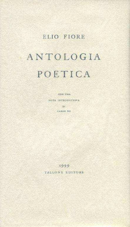 Antologia poetica - Elio Fiore - copertina