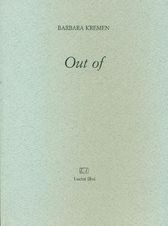 Out of - Barbara Kremen - copertina