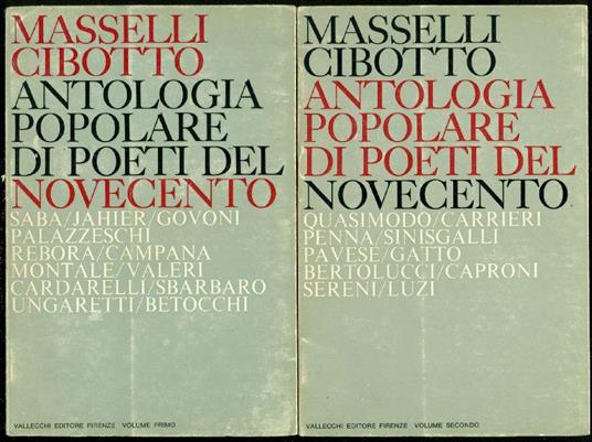 Antologia popolare di poeti del novecento - Vittorio Masselli - copertina