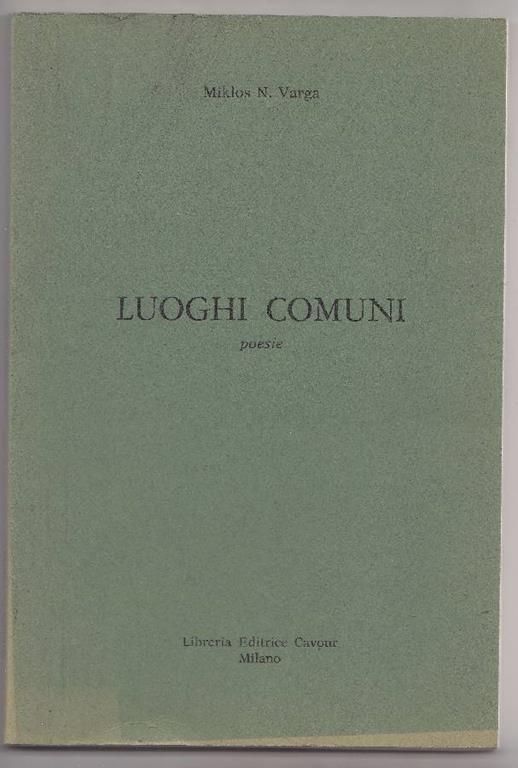 Luoghi comuni - Miklos N. Varga - copertina