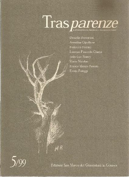 Supplemento non periodico a ''Quaderni di Poesià' a cura di Giorgio Devoto. N. 5, 1999 - copertina