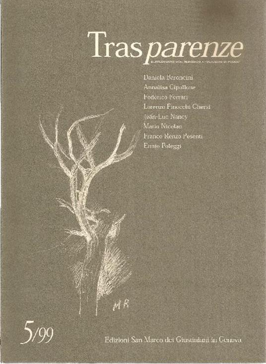 Supplemento non periodico a ''Quaderni di Poesià' a cura di Giorgio Devoto. N. 5, 1999 - copertina