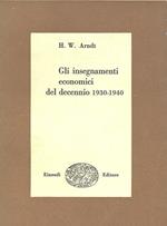 Gli insegnamenti economici del decennio 1930-1940