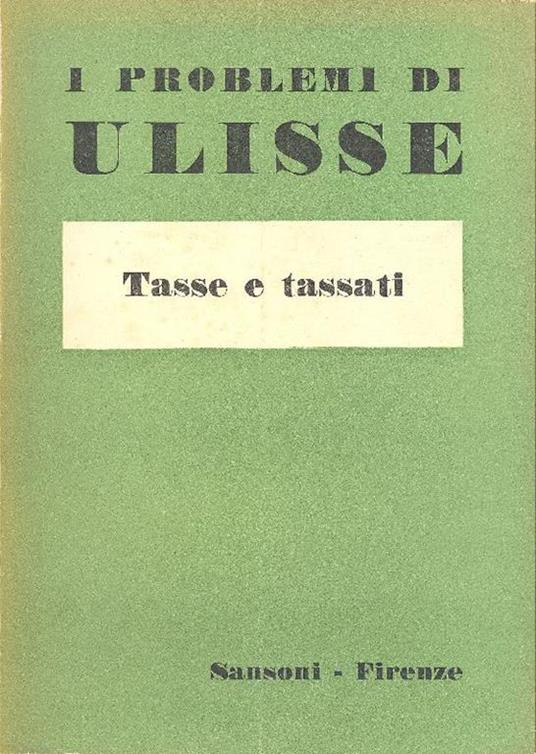 I problemi di Ulisse. Tasse e tassati - copertina