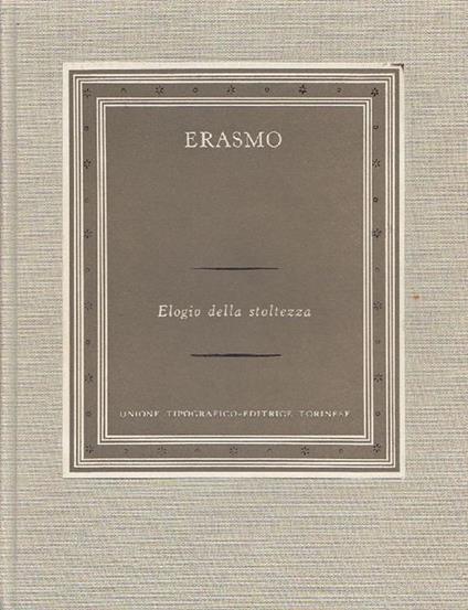 Elogio della stoltezza - Erasmo da Rotterdam - copertina