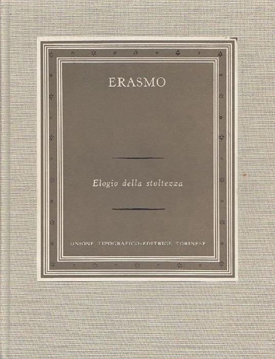 Elogio della stoltezza - Erasmo da Rotterdam - copertina