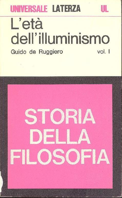 L' età dell'illuminismo - Guido De Ruggiero - copertina
