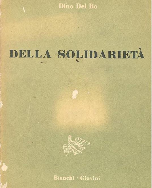 Della solidarietà - Dino Del Bo - copertina