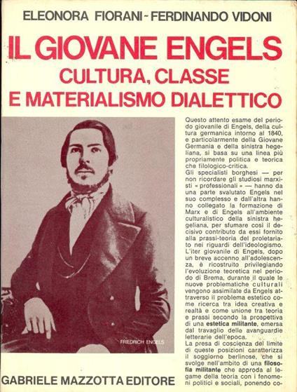 Il giovane Engels. Cultura, classe e materialismo dialettico - Eleonora Fiorani - copertina