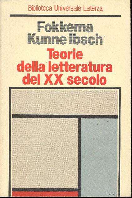 Teorie della letteratura del XX secolo - Douwe W. Fokkema - copertina