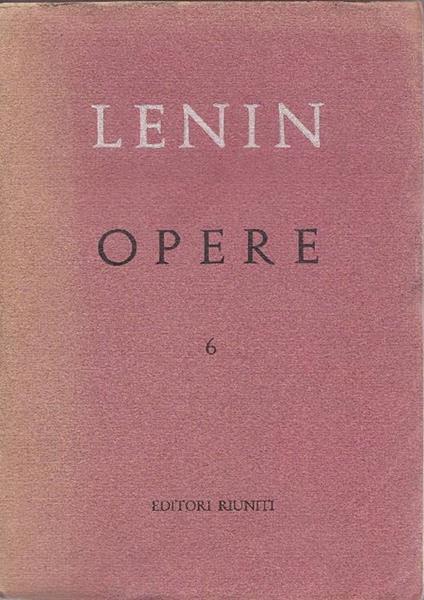 Opere complete 6 - Lenin - copertina