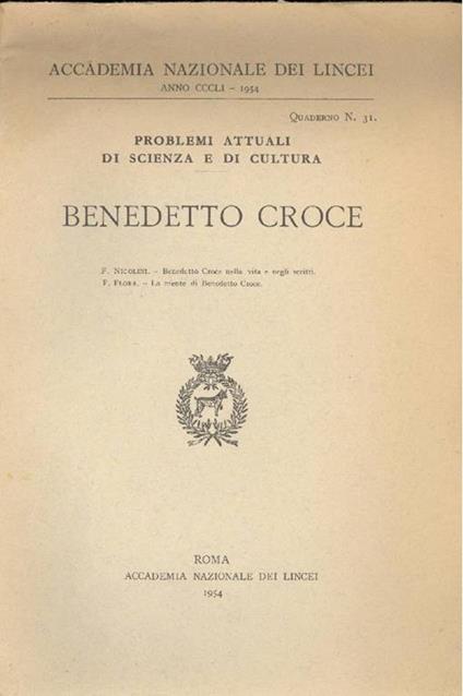 Benedetto Croce - copertina