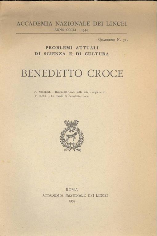 Benedetto Croce - copertina