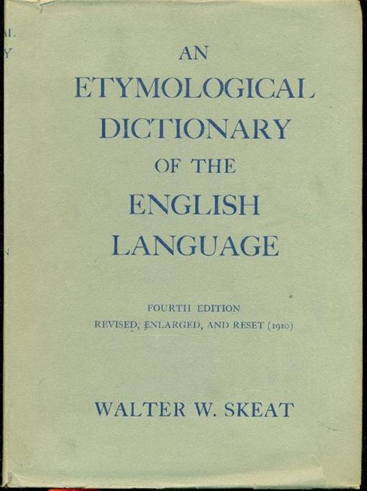 An Etymological Dictionary of the English Language - Walter W. Skeat - copertina