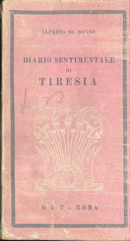 Diario sentimentale di Tiresia - Alfredo De Donno - copertina