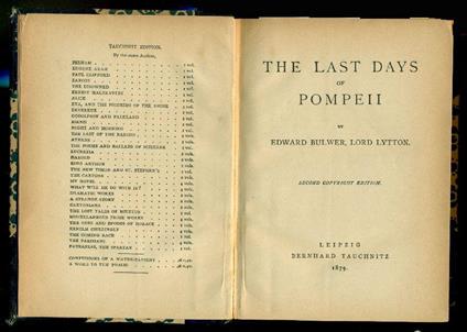 The last days of Pompeii - Edward Bulwer - copertina