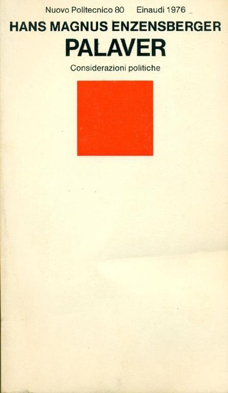 Palaver - Hans Magnus Enzensberger - copertina