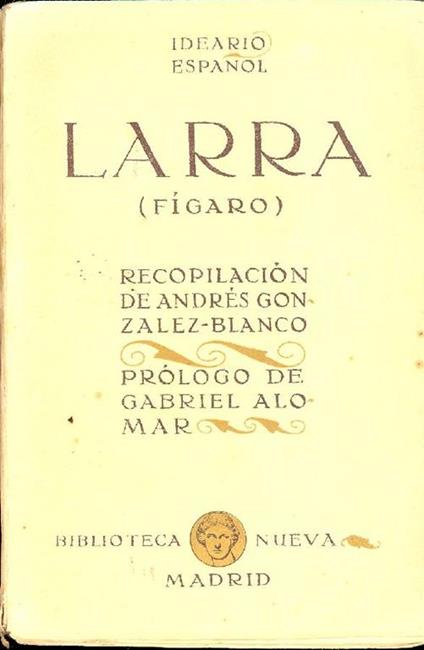 Larra (Figaro) - Jose de Mariano - copertina