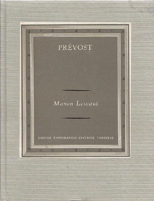 Manon Lescaut - Antoine-François Prévost - copertina